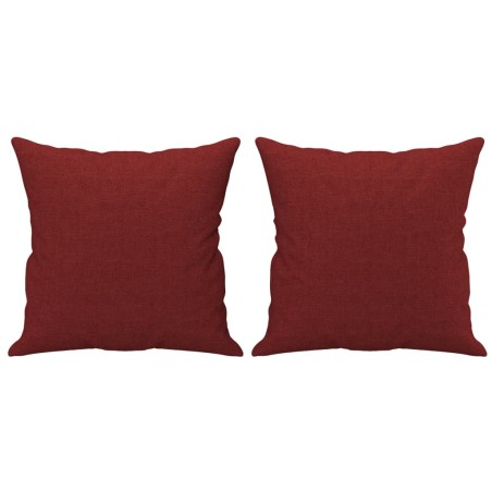 vidaXL Zierkissen 2 Stk. Weinrot 40x40 cm Stoff