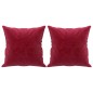 vidaXL Zierkissen 2 Stk. Weinrot 40x40 cm Samt vidaXL Zierkissen 2 Stk. Weinrot 40x40 cm Samt