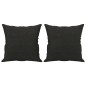 vidaXL Zierkissen 2 Stk. Schwarz 40x40 cm Stoff vidaXL Zierkissen 2 Stk. Schwarz 40x40 cm Stoff