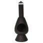ProGarden Feuerstelle mit Kamin Ambient 110 cm Schwarz ProGarden Feuerstelle mit Kamin Ambient 110 cm Schwarz
