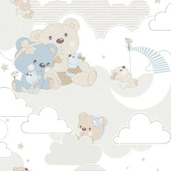 Noordwand Tapete Mondo baby Hug Bears Blau und Beige