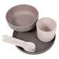 Bo Jungle 5-tlg. Baby-Geschirr-Set CPLA Grau Bo Jungle 5-tlg. Baby-Geschirr-Set CPLA Grau