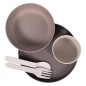 Bo Jungle 5-tlg. Baby-Geschirr-Set CPLA Grau Bo Jungle 5-tlg. Baby-Geschirr-Set CPLA Grau