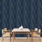DUTCH WALLCOVERINGS Tapete Geometric Blau und Golden DUTCH WALLCOVERINGS Tapete Geometric Blau und Golden