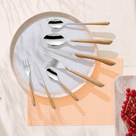 Amefa 26-tlg. Besteck-Set Eclat All You Need Naturholz