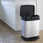 Curver Duo Tretmülleimer Deco 10L+18L Silbern Curver Duo Tretmülleimer Deco 10L+18L Silbern