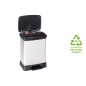 Curver Duo Tretmülleimer Deco 10L+18L Silbern Curver Duo Tretmülleimer Deco 10L+18L Silbern