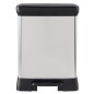Curver Duo Tretmülleimer Deco 10L+18L Silbern Curver Duo Tretmülleimer Deco 10L+18L Silbern
