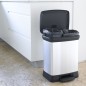 Curver Duo Tretmülleimer Deco 10L+18L Silbern Curver Duo Tretmülleimer Deco 10L+18L Silbern