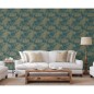 DUTCH WALLCOVERINGS Tapete Tropical Dunkelblau und Golden DUTCH WALLCOVERINGS Tapete Tropical Dunkelblau und Golden