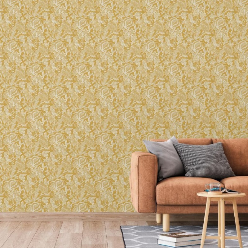 DUTCH WALLCOVERINGS Tapete Mae Ocker und Beige DUTCH WALLCOVERINGS Tapete Mae Ocker und Beige