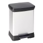 Curver Tretmülleimer Deco Rechteckig 30L Silbern Curver Tretmülleimer Deco Rechteckig 30L Silbern