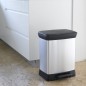 Curver Tretmülleimer Deco Rechteckig 30L Silbern Curver Tretmülleimer Deco Rechteckig 30L Silbern
