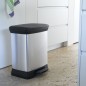 Curver Tretmülleimer Deco Rechteckig 30L Silbern Curver Tretmülleimer Deco Rechteckig 30L Silbern