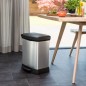Curver Tretmülleimer Deco Rechteckig 30L Silbern Curver Tretmülleimer Deco Rechteckig 30L Silbern
