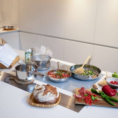 Livoo 5-tlg. Kochgeschirr-Set Edelstahl Silbern