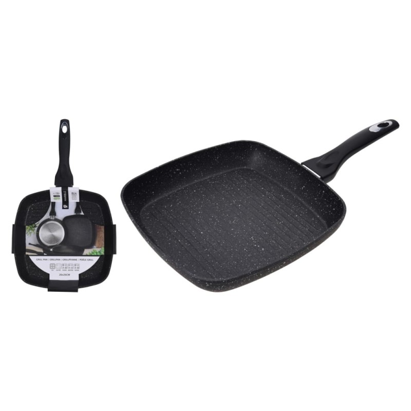 Excellent Houseware Grillpfanne 26x26x4,5 cm Geschmiedetes Aluminium Excellent Houseware Grillpfanne 26x26x4,5 cm Geschmiedetes Aluminium