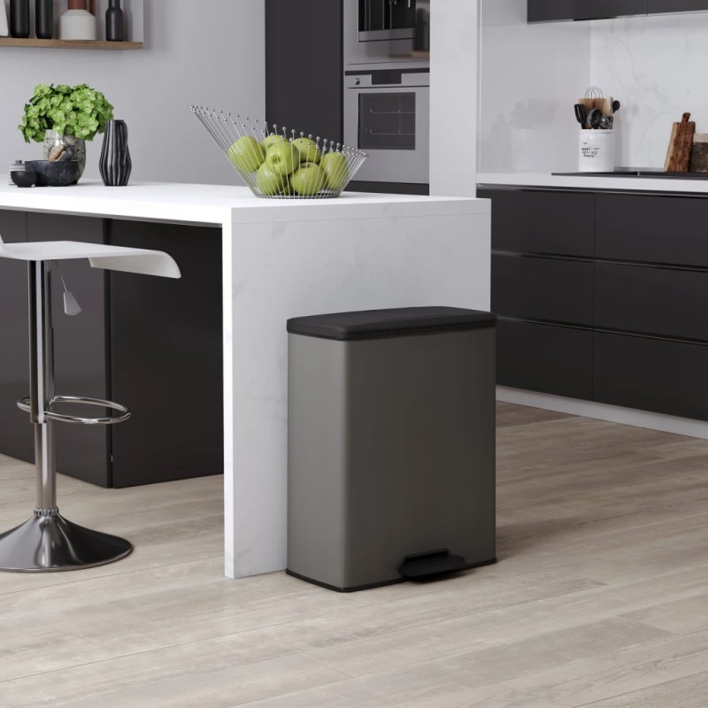 Curver Tretmülleimer Deco Rechteckig 65L Grau Curver Tretmülleimer Deco Rechteckig 65L Grau