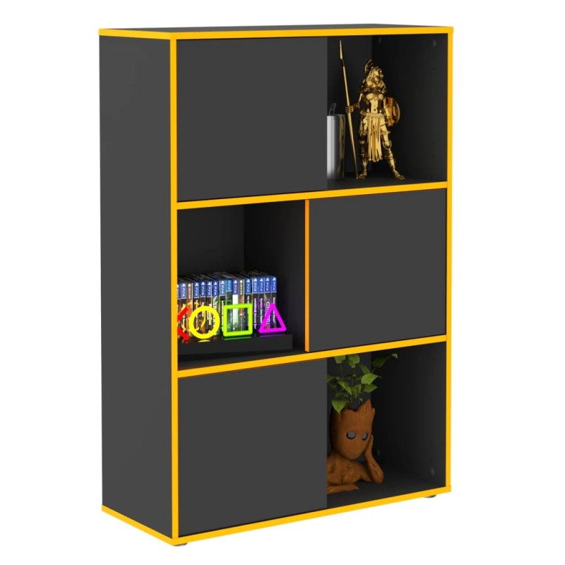 FMD Standregal mit 3 offenen Fächern 68,5x33x99 cm Anthrazit FMD Standregal mit 3 offenen Fächern 68,5x33x99 cm Anthrazit