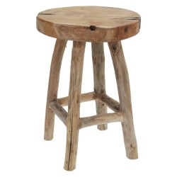 H&S Collection Hocker 42 cm Teakholz 