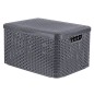 Curver Aufbewahrungsbox mit Deckel Style L 30L Metallic Silbern Curver Aufbewahrungsbox mit Deckel Style L 30L Metallic Silbern