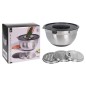 Excellent Houseware 4tlg Rührschüssel mit Reibeaufsätzen Set Edelstahl Excellent Houseware 4tlg Rührschüssel mit Reibeaufsätzen Set Edelstahl
