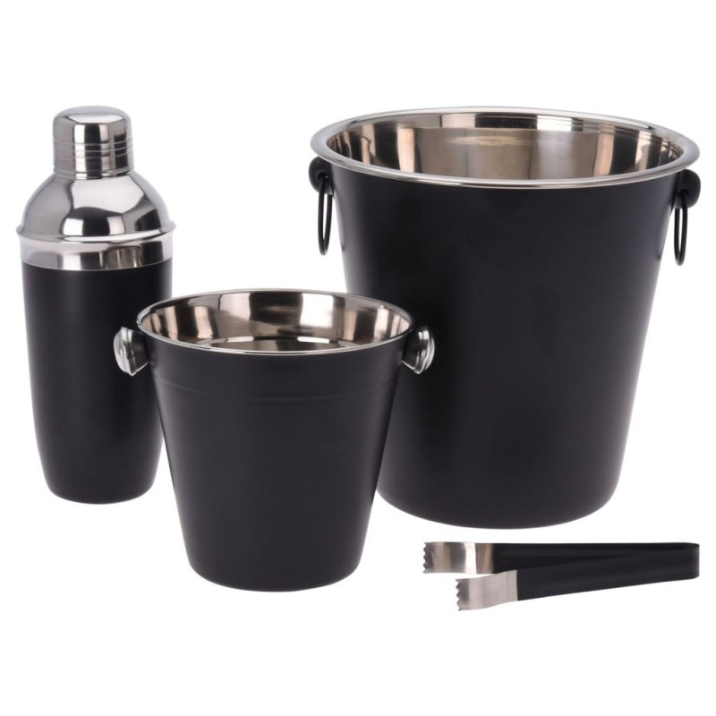 Excellent Houseware 4-tlg. Bar-Set Edelstahl Mattschwarz Excellent Houseware 4-tlg. Bar-Set Edelstahl Mattschwarz