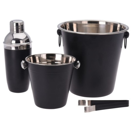 Excellent Houseware 4-tlg. Bar-Set Edelstahl Mattschwarz
