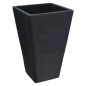 ProGarden Blumentopf Geriffelt Quadratisch 55 cm Anthrazit ProGarden Blumentopf Geriffelt Quadratisch 55 cm Anthrazit