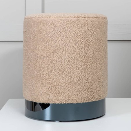 Venture Home Hocker Benji 35x35x42,5 cm Teddy Beige und Schwarz