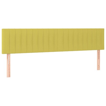 vidaXL Kopfteile 2 Stk. Grün 100x5x78/88 cm Stoff