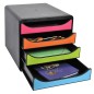 Exacompta Big-Box Schubladenbox Harlequin mit 4 Laden Exacompta Big-Box Schubladenbox Harlequin mit 4 Laden