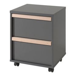 Vipack Rollcontainer London 2-Schubladen Holz Anthrazit