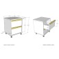 Vipack Rollcontainer London 2-Schubladen Holz Anthrazit Vipack Rollcontainer London 2-Schubladen Holz Anthrazit