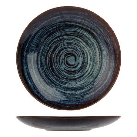 Cosy & Trendy Dessertteller Atlantis 6 Stk. Kreismuster Ø21,5 cm Blau