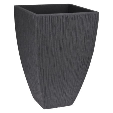 ProGarden Blumentopf Lava Geriffelt 60 cm Anthrazit