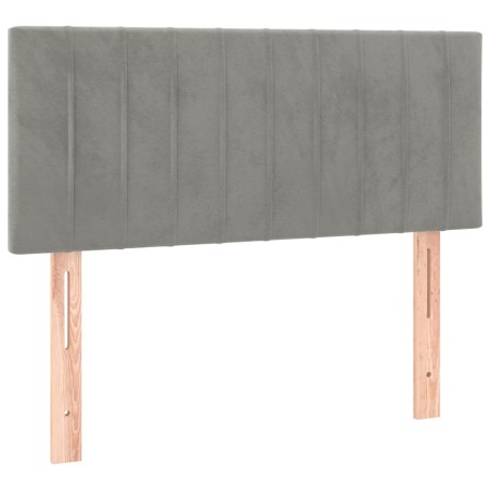 Kopfteil Hellgrau 100x5x78/88 cm Samt