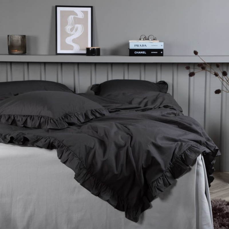 Venture Home Bettwäsche-Set Levi 220x240 cm Baumwolle Anthrazit Venture Home Bettwäsche-Set Levi 220x240 cm Baumwolle Anthrazit