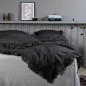Venture Home Bettwäsche-Set Levi 220x240 cm Baumwolle Anthrazit Venture Home Bettwäsche-Set Levi 220x240 cm Baumwolle Anthrazit