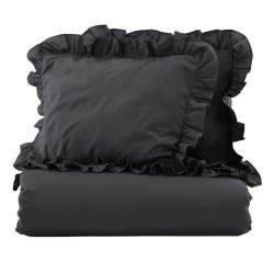 Venture Home Bettwäsche-Set Levi 220x240 cm Baumwolle Anthrazit