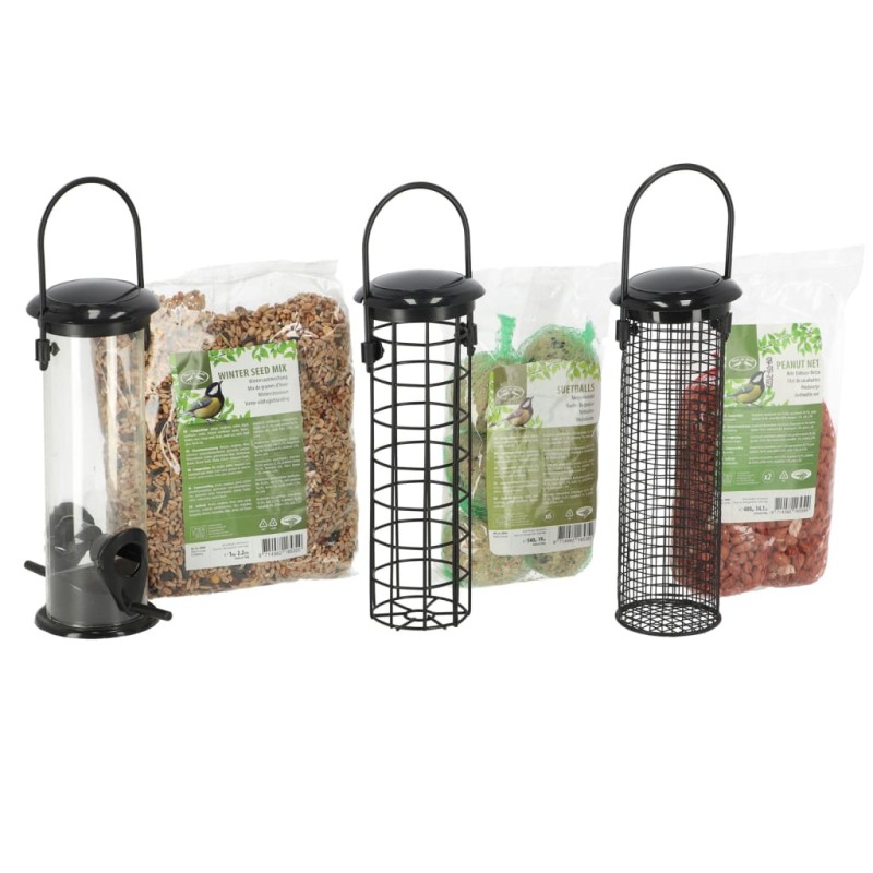 Esschert Design Vogel-Futterspender Komplettset S 3 Stk. Esschert Design Vogel-Futterspender Komplettset S 3 Stk.