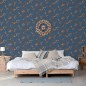 DUTCH WALLCOVERINGS Tapete Flower Dunkelblau und Bronzen DUTCH WALLCOVERINGS Tapete Flower Dunkelblau und Bronzen