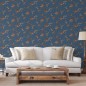 DUTCH WALLCOVERINGS Tapete Flower Dunkelblau und Bronzen DUTCH WALLCOVERINGS Tapete Flower Dunkelblau und Bronzen