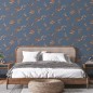 DUTCH WALLCOVERINGS Tapete Flower Dunkelblau und Bronzen DUTCH WALLCOVERINGS Tapete Flower Dunkelblau und Bronzen