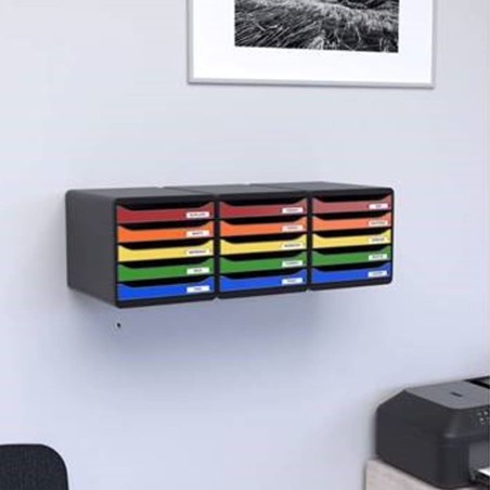 Exacompta Big-Box Plus Schubladenbox Harlequin mit 5 Laden