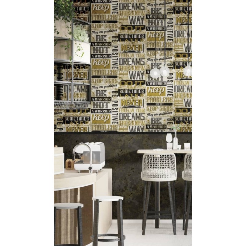 Noordwand Tapete Friends & Coffee Marble Concrete Schwarz und Braun Noordwand Tapete Friends & Coffee Marble Concrete Schwarz und Braun