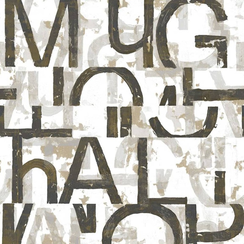 Noordwand Tapete Friends & Coffee Words and Letters Schwarz & Metallic Noordwand Tapete Friends & Coffee Words and Letters Schwarz & Metallic