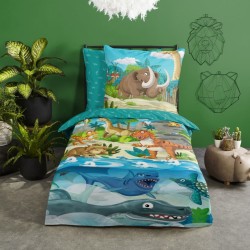 Good Morning Kinder-Bettwäsche-Set Prehistoric 135×200 cm