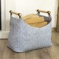 HI Filzkorb mit 2 Griffen 54x30x40 cm Grau HI Filzkorb mit 2 Griffen 54x30x40 cm Grau