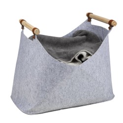 HI Filzkorb mit 2 Griffen 54x30x40 cm Grau